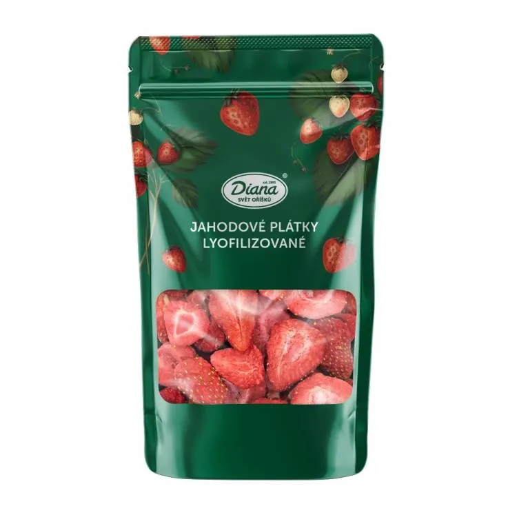 Lyofilizované jahody plátky 35 g