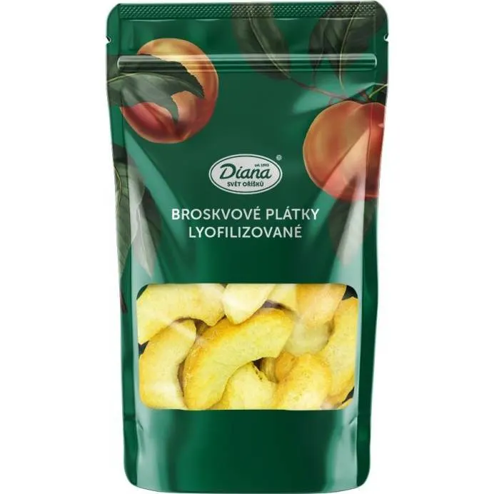 Broskvové plátky lyofilizované, 30 g