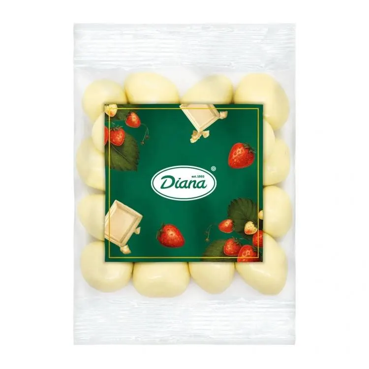 Lyofilizované jahody v bílé čokoládě 100 g