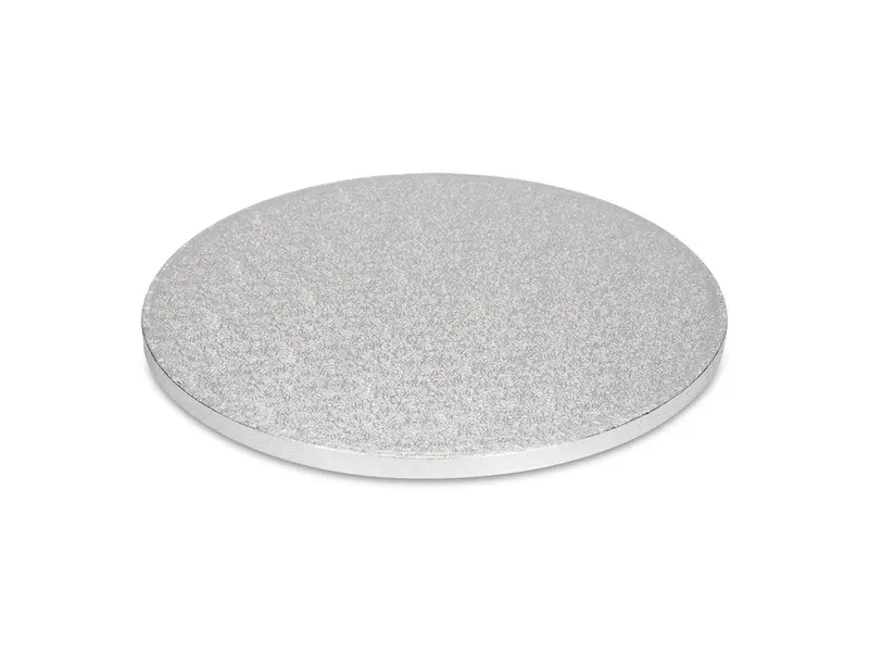 Dortová podložka kulatá stříbrná 30 cm, výška 12 mm