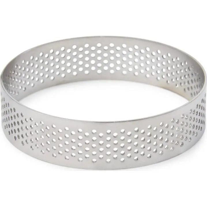 Perforovaný ráfek na tartaletky z nerezu, průměr 10 cm