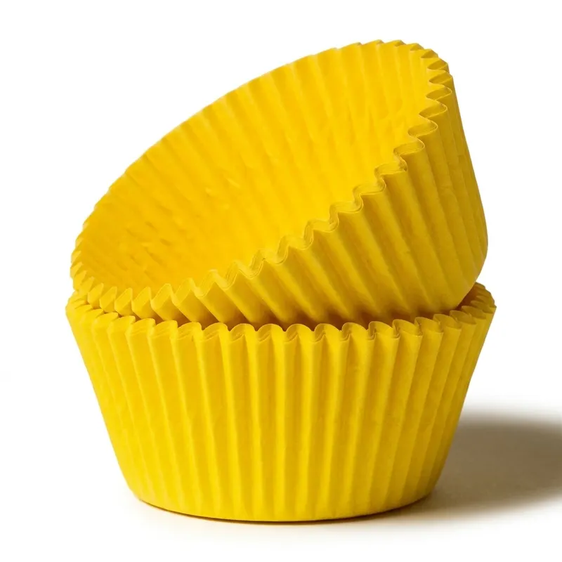 Žluté papírové košíčky na muffiny 50 ks