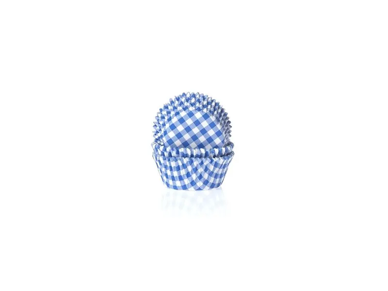 Cukrářské košíčky na muffiny modrý kanafas, 50 ks