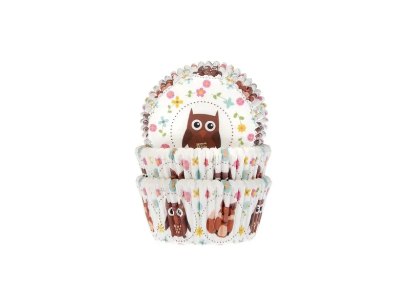 Košíčky na muffiny Sova a liška House of Marie 50 ks