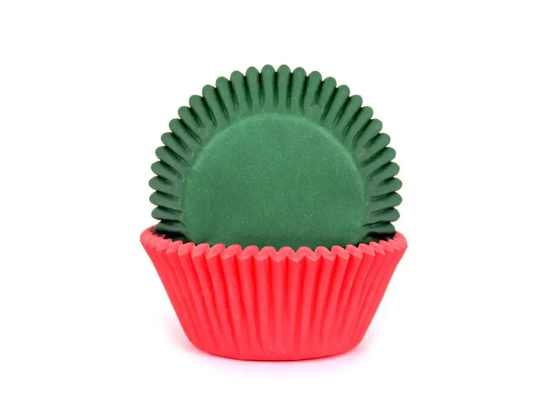 Košíčky na muffiny červeno-zelené House of Marie 48 ks