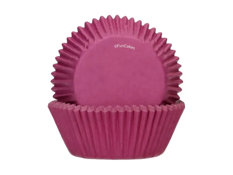 Růžové košíčky na muffiny Fun Cakes 50 x 30 mm, 48 ks