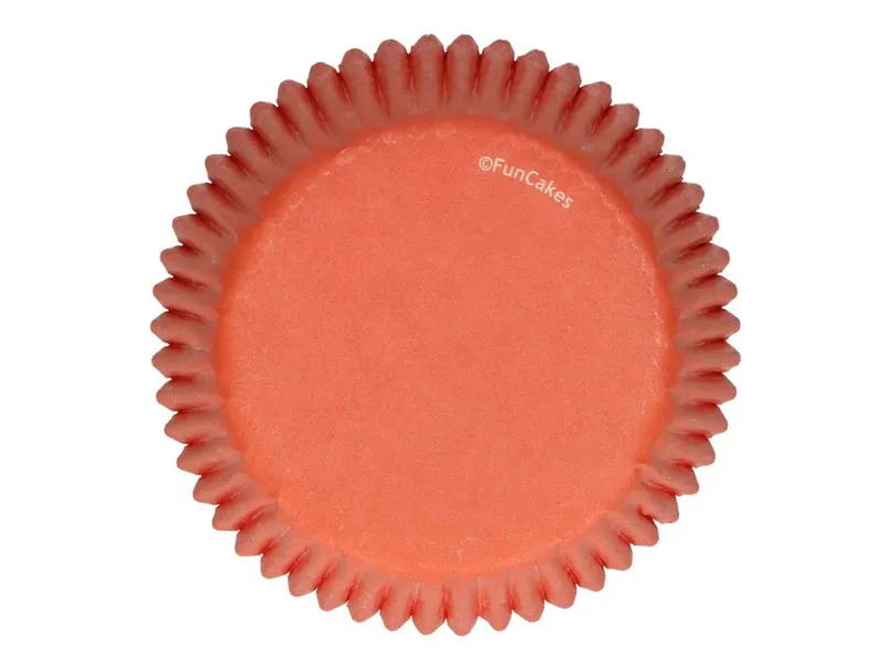 Oranžové košíčky na muffiny Fun Cakes 50 x 30 mm, 48 ks
