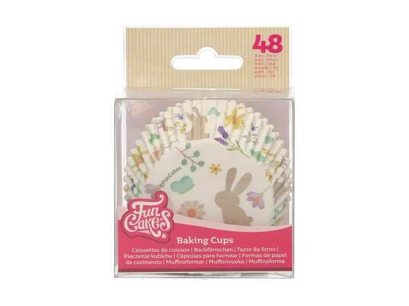 Košíčky na muffiny Fun Cakes Jarní zvířátka 50 x 32 mm, 48 ks