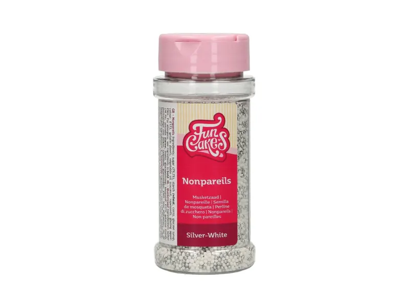 Nonpareils perličky bílo-stříbrné cukrové zdobení 80 g
