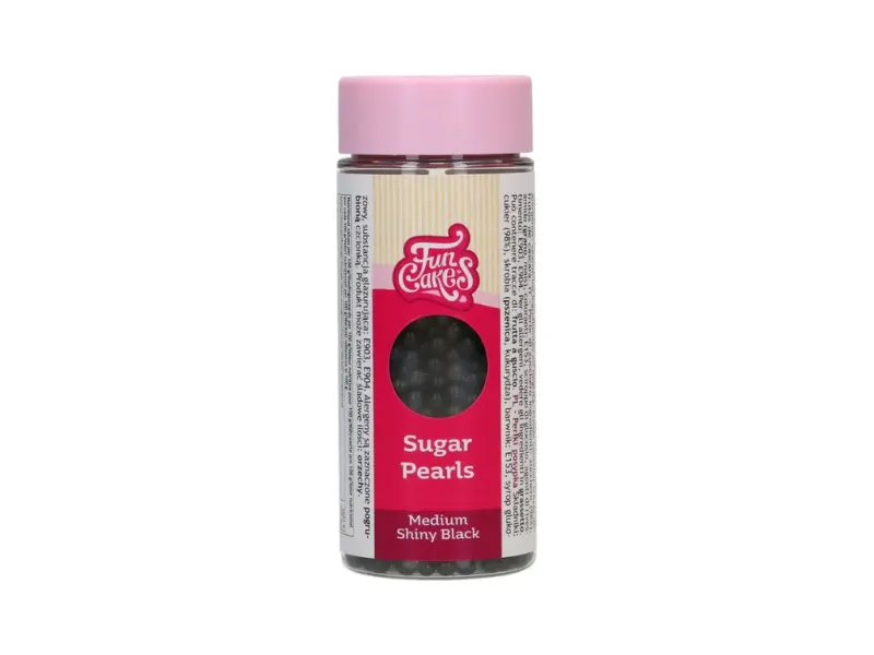 Sugar Pearls – střední cukrové perly černé 80 g