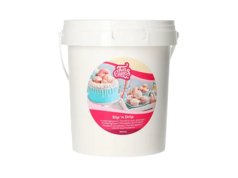 Stékající bílá fondánová poleva na dezerty 1 kg