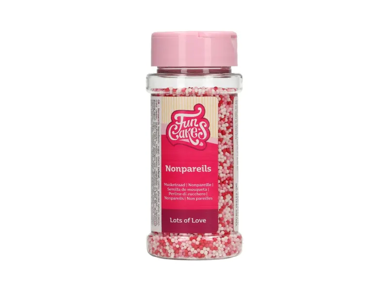 Nonpareils perličky růžovo-bílo-červený mix 80 g