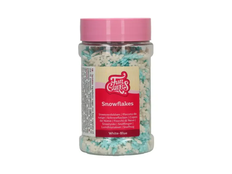 Cukrové sněhové vločky modro-bílé 150 g
