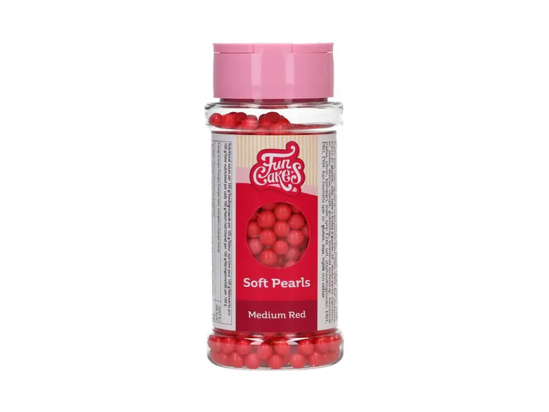 Měkké jedlé perly střední červené 60 g