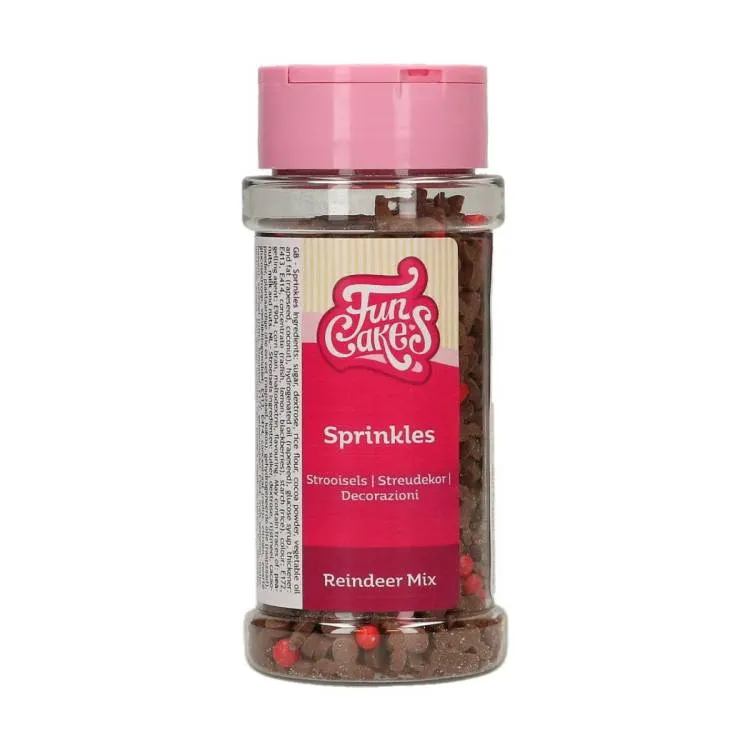 FunCakes cukrové sypání sobí směs, vánoční motiv 55 g