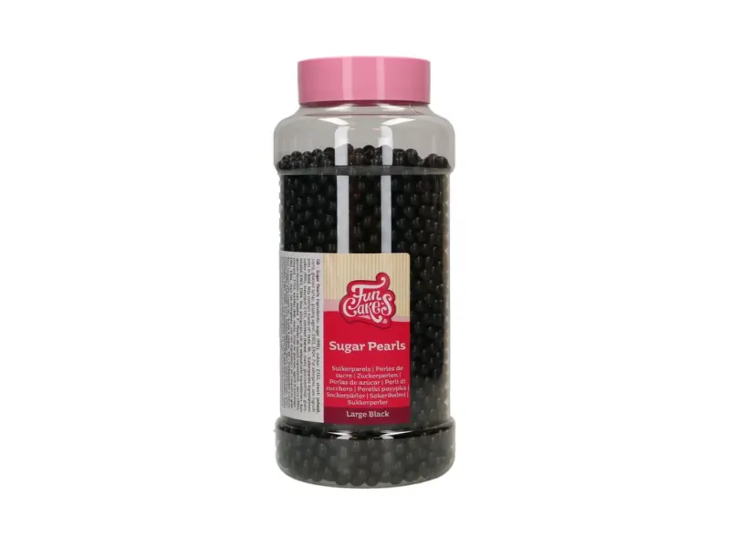 Sugar Pearls – velké cukrové perly černé 800 g