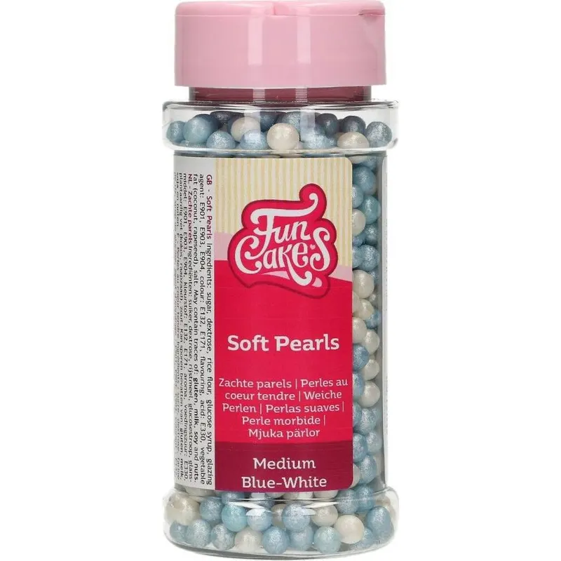 Měkké jedlé perly modro-bílé 60 g