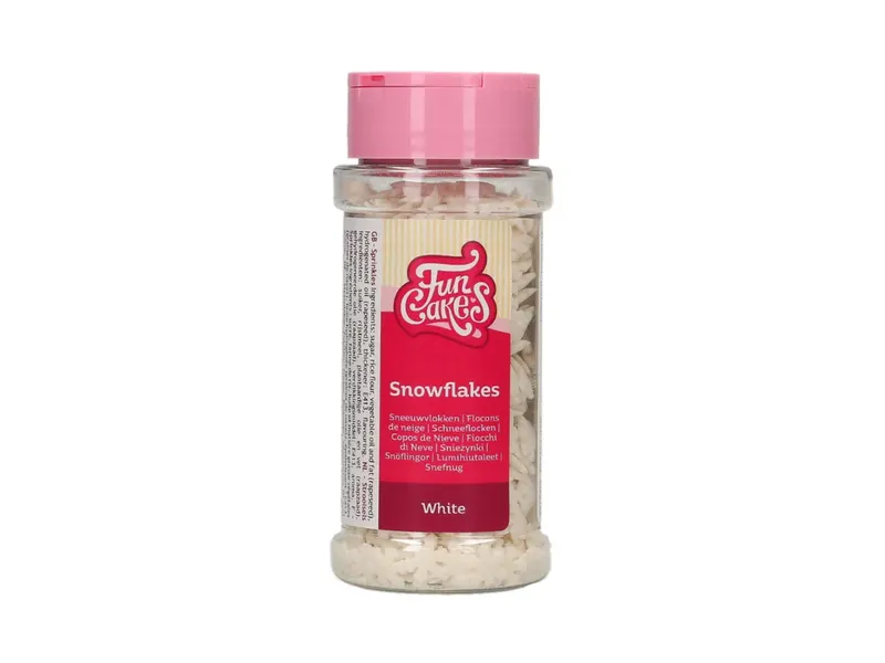 Cukrové sněhové vločky bílé 50 g