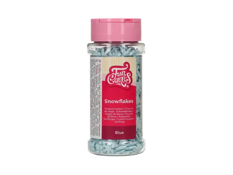 Cukrové sněhové vločky modré 50 g