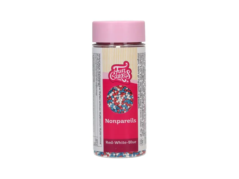 Nonpareils perličky modro-bílo-červený mix 80 g