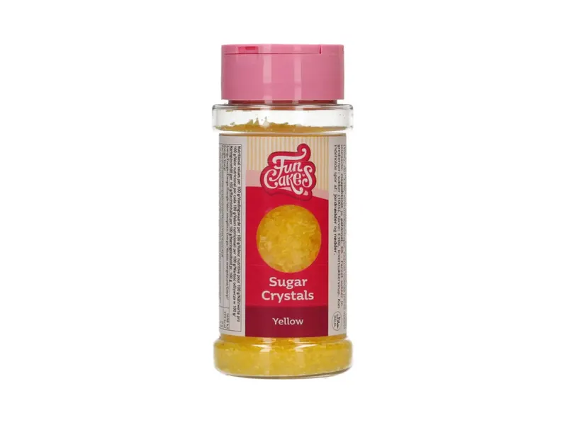 Cukrové krystalky žluté, cukrová dekorace 80 g