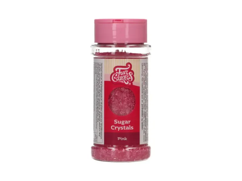 Cukrové krystalky růžové, cukrová dekorace 80 g