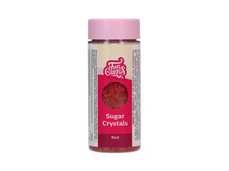Cukrové krystalky červené, cukrová dekorace 80 g