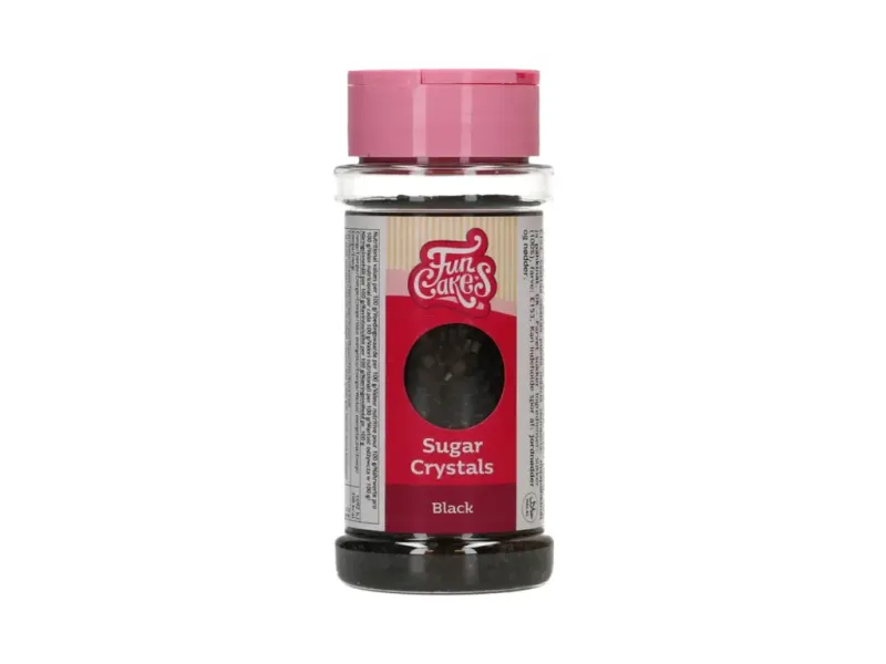 Cukrové krystalky černé, cukrová dekorace 80 g