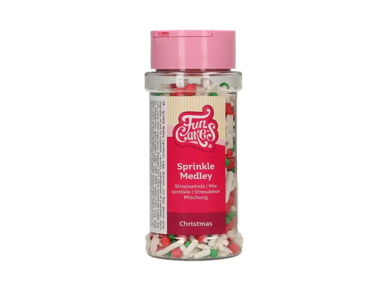 Sprinkle Medley – sypání vánoční zelené, bílé a červené 60 g