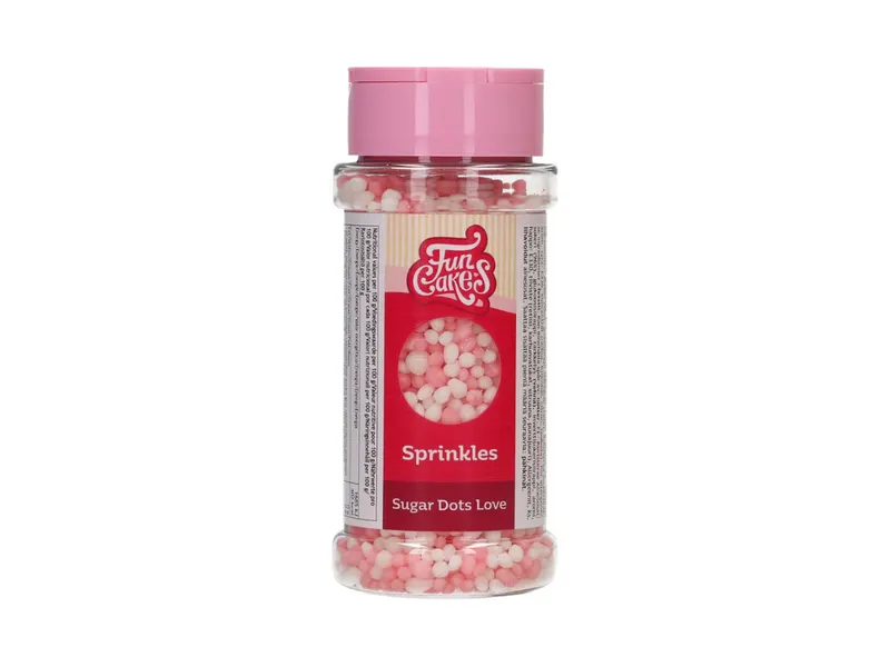 Cukrové sypání růžovo-bílé kuličky Love 80 g