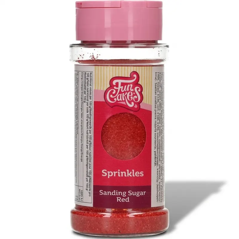 Dekorační cukr červený FunCakes 80 g
