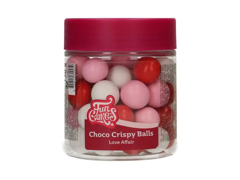 Čokoládové kuličky Choco Crispy Balls Love, 130 g