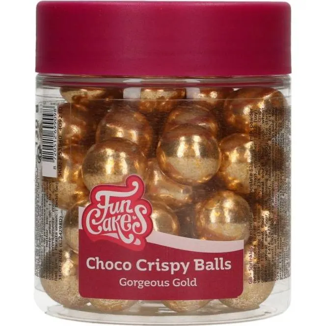 Čokoládové kuličky Choco Crispy Balls zlaté, 130 g