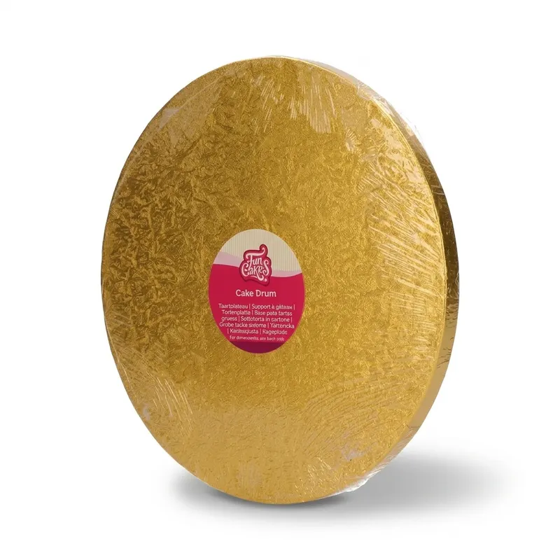 Dortová podložka kulatá zlatá 35 cm, výška 12 mm
