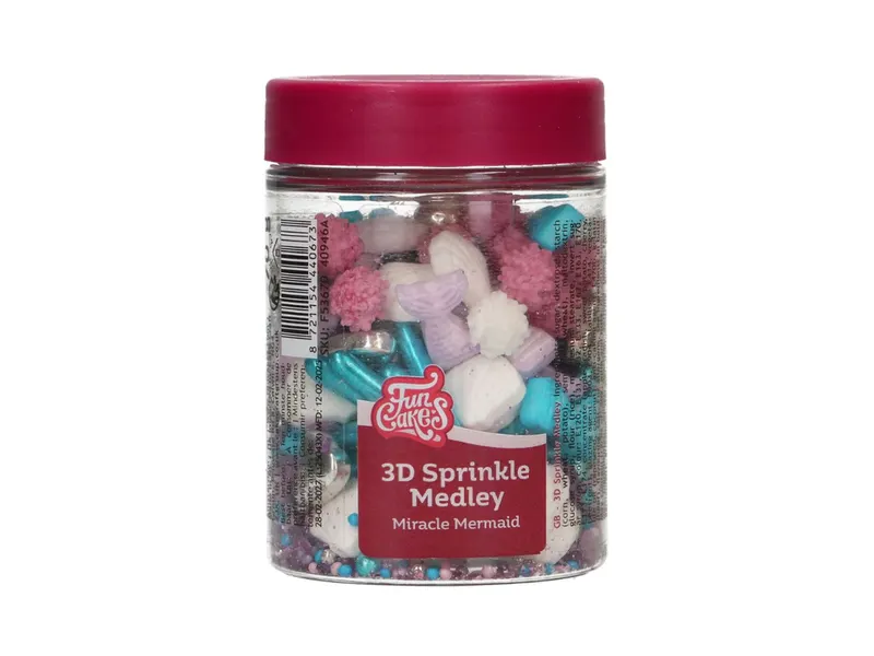 Cukrové sypání mořská panna, modrá a fialová, 70 g