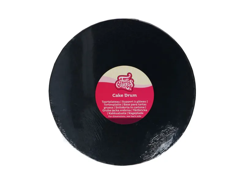 Dortová podložka kulatá černá 25 cm, výška 12 mm