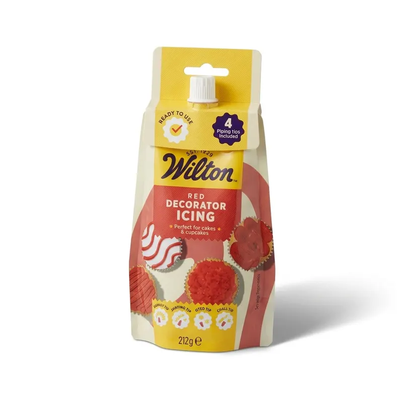 Zdobící poleva na perníčky červená, Decorator Icing 212 g