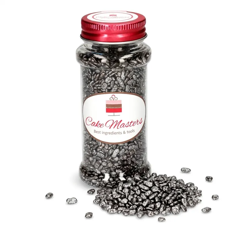 Zdobení na cukroví, dorty - KAMÍNKY STŘÍBRNÉ, Německo 80g