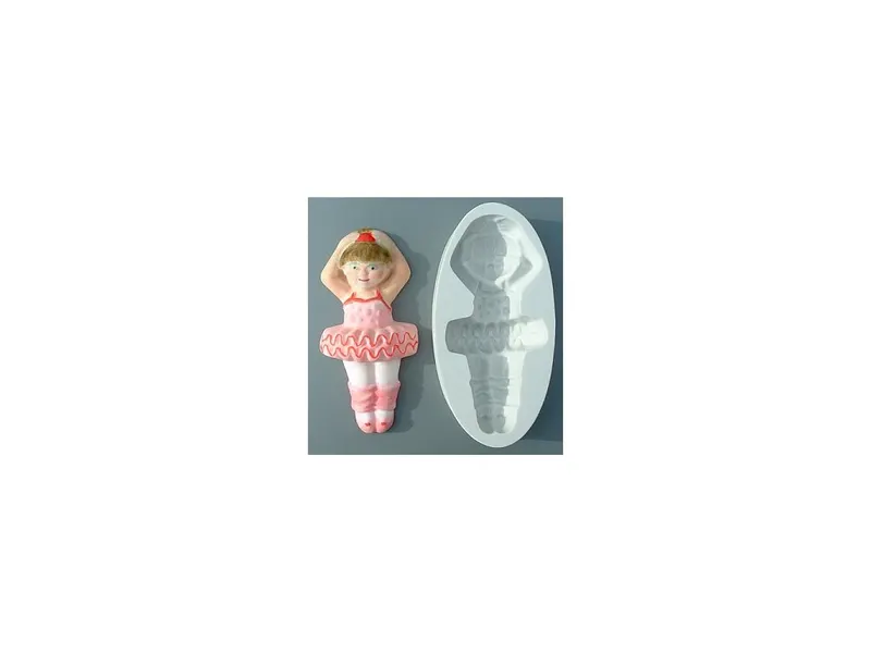 Silikonová formička balerína, výlisek 11,5 x 5,5 cm