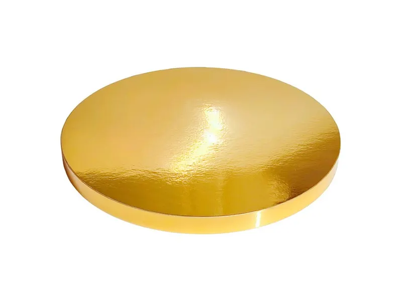 Dortová podložka kulatá zlatá 30 cm, výška 20 mm