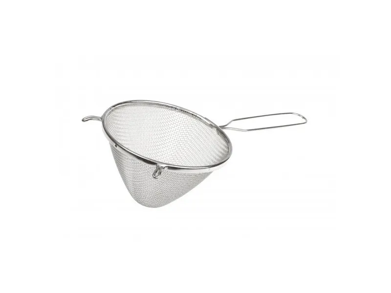 Cedník z pocínované oceli s háčkem, průměr 16 cm