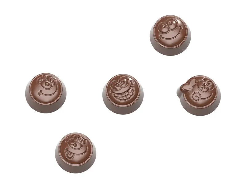 Forma na pralinky smajlík, 21 kusů, polykarbonát