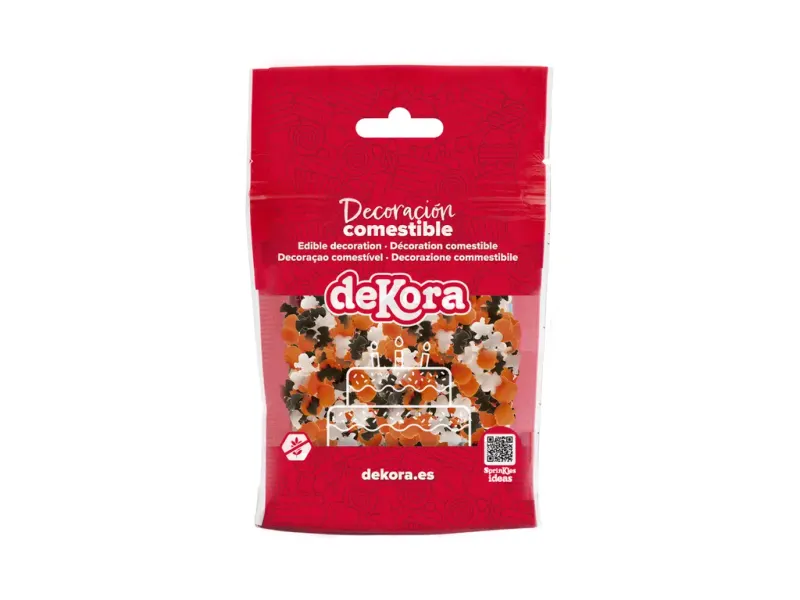 Cukrové sypání Halloween mix, oranžová, černá a bílá, 100 g