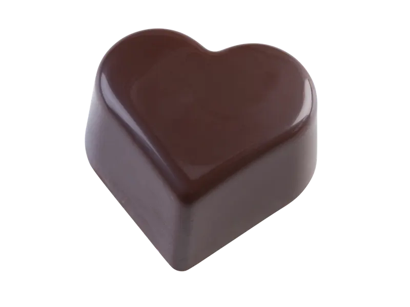 Polykarbonátová forma na pralinky srdce, 28 dutin