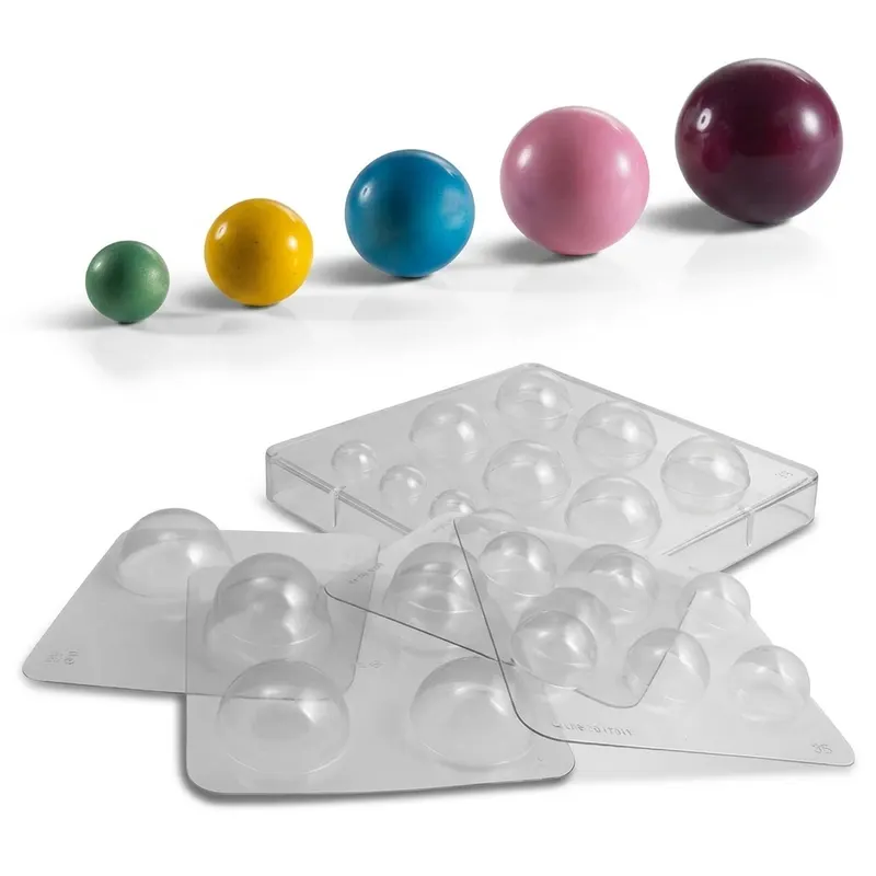Polyethylenová forma na čokoládu koule 5–9 cm, sada 4 ks