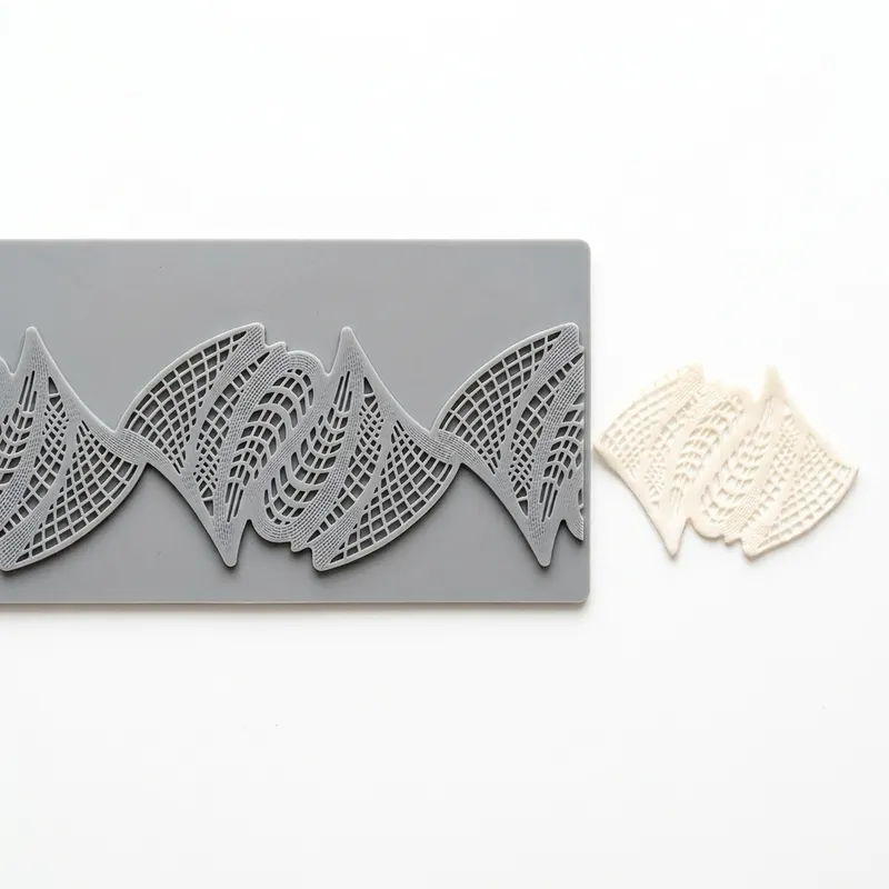Silikonová podložka na krajku dekor moderní síť 10x40 cm