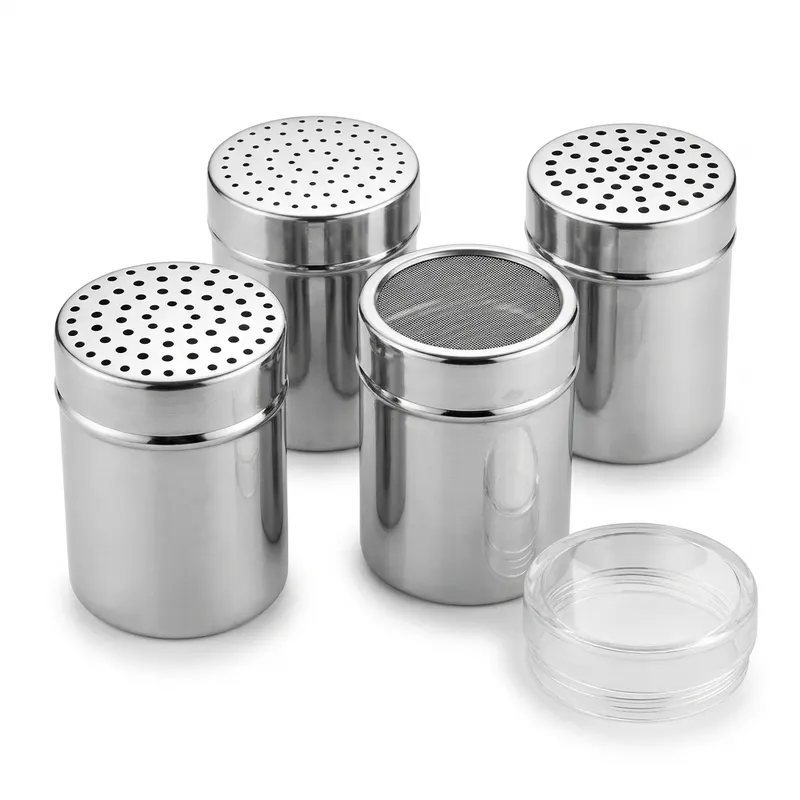 Nerezová cukřenka se síťkou 300 ml, výška 9 cm