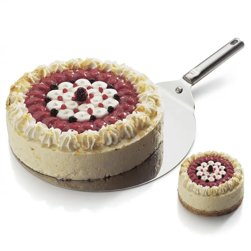 Lopatka na celé dorty nerezová kulatá, průměr 30 cm