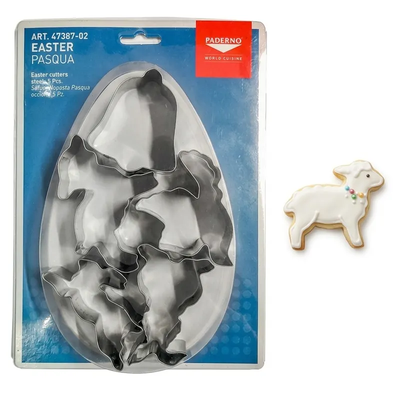 Nerezová velikonoční vykrajovátka, sada 5 ks, 4–8 cm