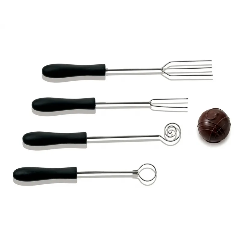 Vidličky na pralinky nerezové, sada 4 ks, délka 18–21 cm